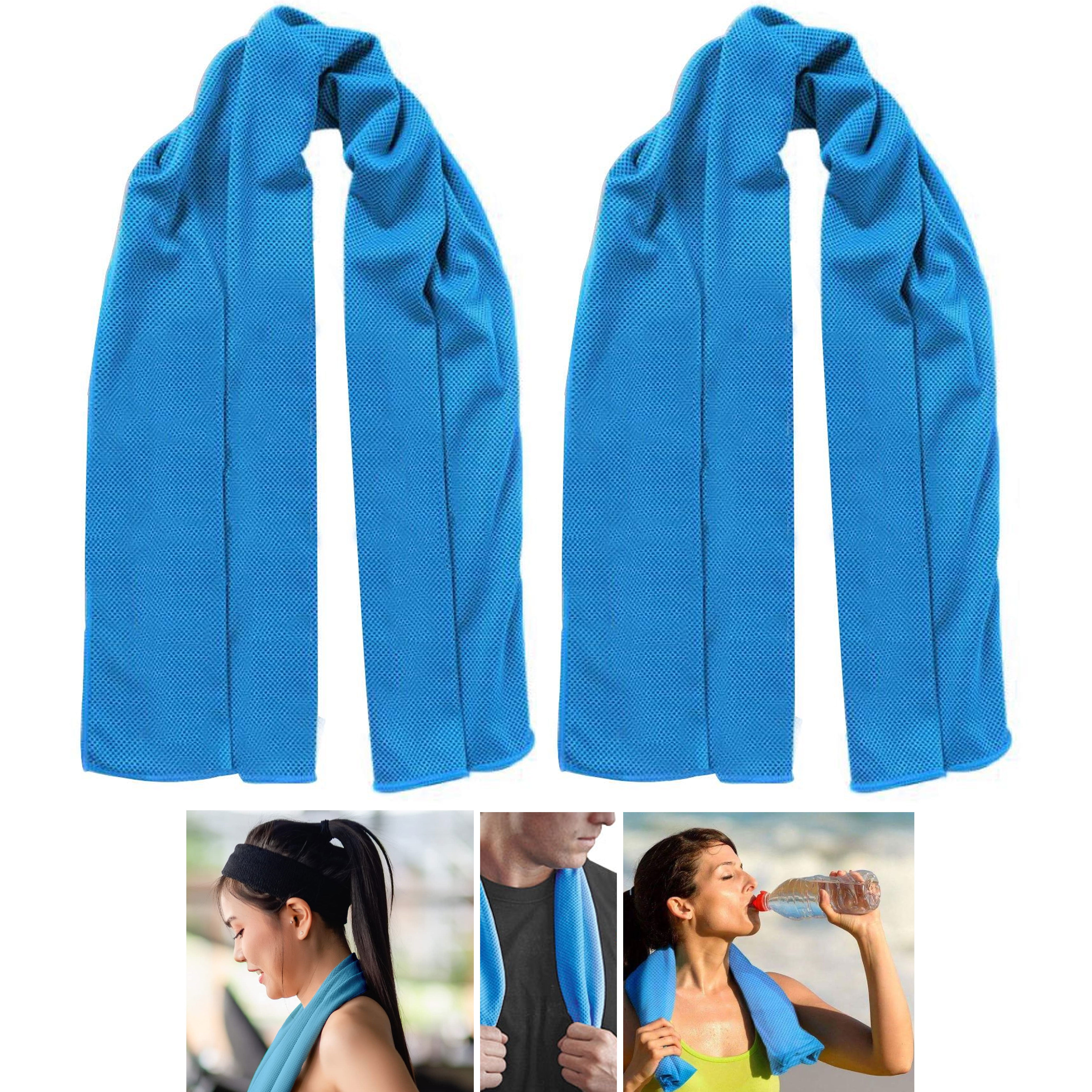 2 Pc Cooling Towel Ice Neck Wrap Cold Sports Running Jogging Gym Chilly