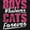 Black, variant on Boys Whatever Cats Forever Cute Funny Women's Plus Size Graphic Tee Brisco Brands 2X