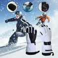 thumbnail image 2 of CAIXIA Mens Gloves Winter Men's Ski and Snowboard Gloves for Winter Cold Weather with Touchscreen Compatible Fingers and Color Block Design,White, 2 of 3