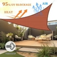 thumbnail image 2 of NAWAY Triangle Sun Shade Sail 12'X12'X12' Permeable Canopy Sand for Patio Garden Yard Deck Pergola,Rust Red, 2 of 7