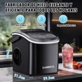 thumbnail image 2 of Fabricador de Hielo de Encimera, Máquina de Hielo Portátil con Autolimpieza, 26.5lbs/24Hrs, 9 Cubitos de Hielo en 6 Minutos, Cesta y Cuchara para Hielo, Ideal para Casa, Cocina, Bar, Camping, 2 of 5