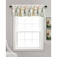 thumbnail image 3 of Spring Floral Kitchen Valances for Windows Farmhouse Linen Window Valance Curtain for Living Room Window Treatment Vintage Summer Botanical Watercolor Valance Rod Pocket Topper Drape, 42 x 12 Inch, 3 of 6