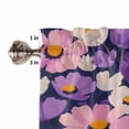 thumbnail image 5 of Purple Spring Floral Kitchen Valances for Windows 60x18 Inch Kitchen Curtains Valances Rod Pocket Flowers Summer Botanical Abstract Art Bathroom Window Valances for Window Treatment Decor, 5 of 6
