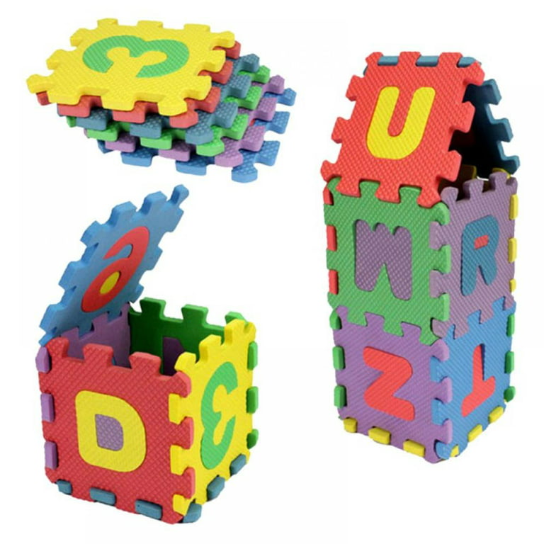 ToyVelt Foam Puzzle Floor Mat for Kids – Interlocking Play Mat with Colors,  Shapes, Alphabet, ABC, Numbers – Educational Large Puzzle Foam Floor Tiles