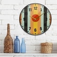 thumbnail image 3 of Yayeee Wall Clock Battery Operated 9.5" Silent Quartz Non-Ticking for Living Room Decor, Stripes and Circle, 3 of 8