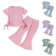 thumbnail image 4 of Odeerbi 9M-4Y Conjunto de Verano Para Niñas de Manga Corta de Algodón Con Ribete de Lechuga Pantalones Anchos Conjunto de Dos Piezas, 4 of 4