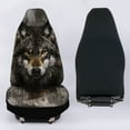 thumbnail image 5 of Chririnla 2 Pcs Car Seat Covers Set Gray Wolf Print Vehicle Front Seat Protector Auto Interior Accessories Breathable Universal fit Most Car SUV Van Truck, 5 of 7