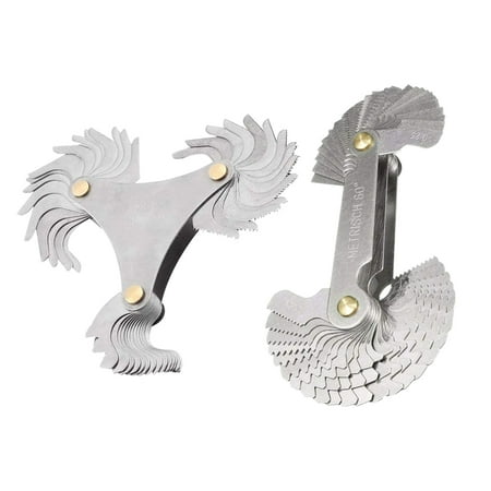 

2 Sets Thread Pitch Gauge Screw Pitch Cutting Gauge Pitch Measuring Tool