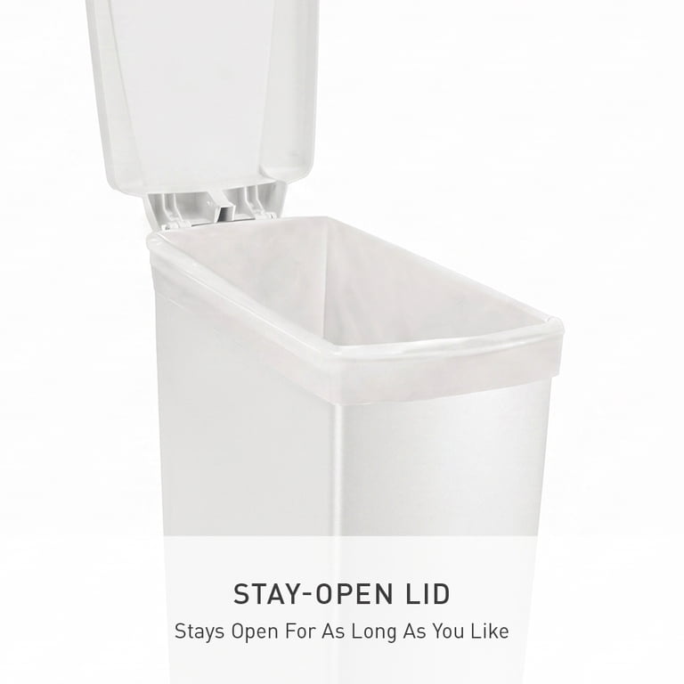 simplehuman, Kitchen Trash Can, 10.6 Gallon, Plastic Step Bin