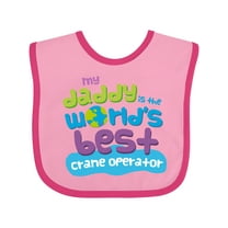 Inktastic Worlds Best Crane Operator Daddy Boys or Girls Baby Bib