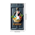 thumbnail image 3 of YWIYIUD 1PC Happy Easter Door Cover Easter Decorations, 71x35 Inch Easter Rabbit Eggs Door Banner Welcome Easter Banner Spring Theme Rabbit Door for Front Door Wall Indoor Outdoor Home Decor, 3 of 7