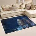 thumbnail image 2 of SKYSONIC Lightweight Carpet Mats Area Soft Rugs Floor Mat Doormat Decoration for Rooms Entrance 31 x 20 inches Wolf Under The Moon, 2 of 6