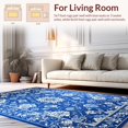 thumbnail image 2 of Ultra Soft Area Rug, Serene Asian Elegance with Detailed Print, Non Slip, Stain Resistant, Washable Area Rugs for Living Room, Bedroom(Blue, 8X10), 2 of 8