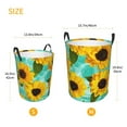 thumbnail image 5 of Fotbe Sunflowers With Green Leaves Laundry Basket with Handles, Waterproof Large Laundry Hamper, Wash Bag for Corner Dorm, Rolling Laundry Basket with Handles-Medium, 5 of 8