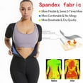 thumbnail image 4 of Valcatch Women Sauna Suit Sweat Vest Waist Trainer 3-in-1 Slimming Full Body Shaper Workout Top with Short Sleeve, 4 of 6