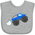 thumbnail image 3 of Inktastic Blue Monster Truck Action Boys or Girls Baby Bib, 3 of 4