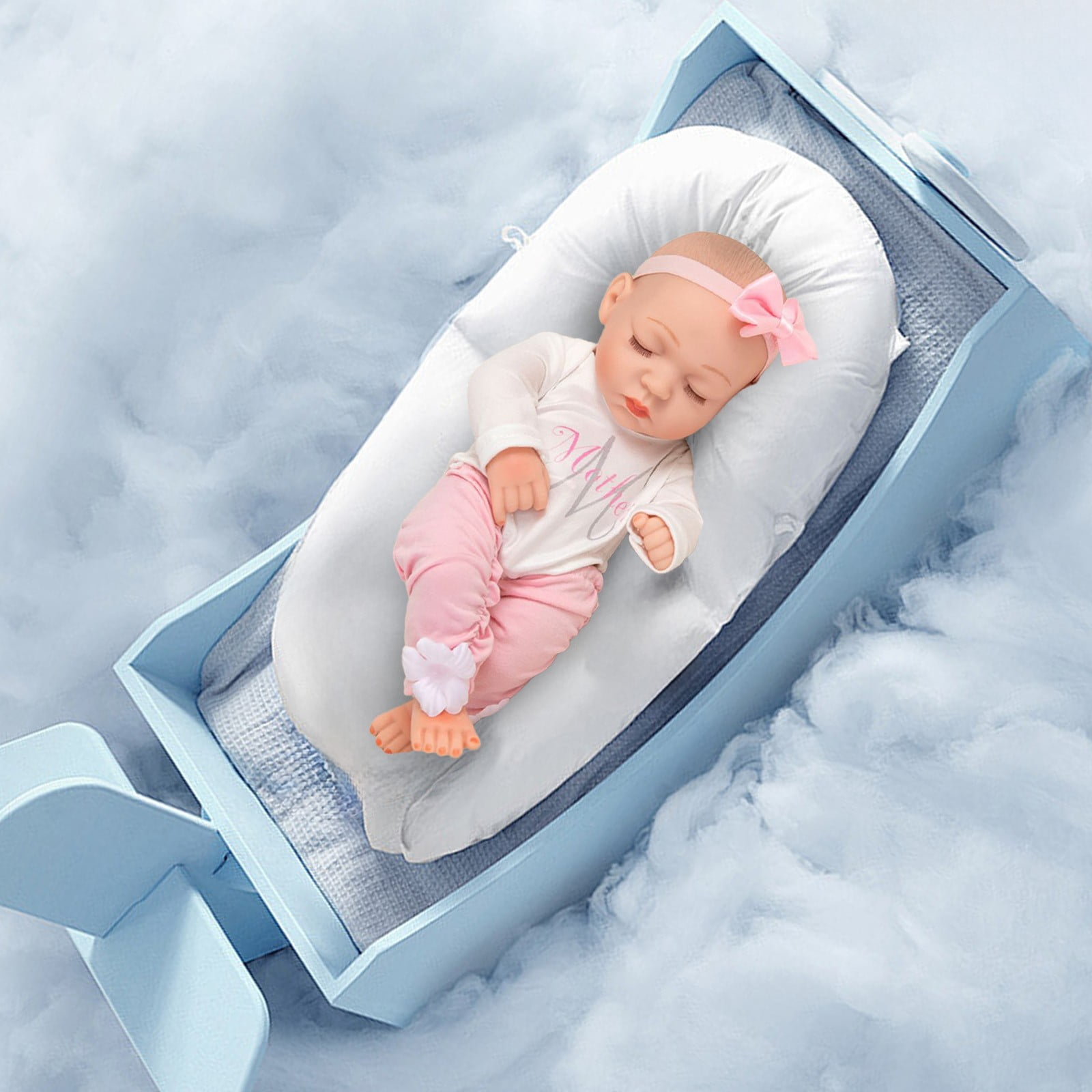 Christmas Gift Lifelike Baby Dolls Toys for Toddlers 1-3,11.8 Inch Simulation Soft Reborn Baby Dolls Sleeping Real Baby Dolls Newborn Toy for Girls & Boys, Thoughtful Companion Gifts for Kids