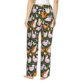 thumbnail image 3 of Uemuo Roosters and Chicks Pattern Women's Wide Leg Palazzo Lounge Pants with Pockets Light Weight Loose Comfy Casual Pajama Pants-Small, 3 of 9