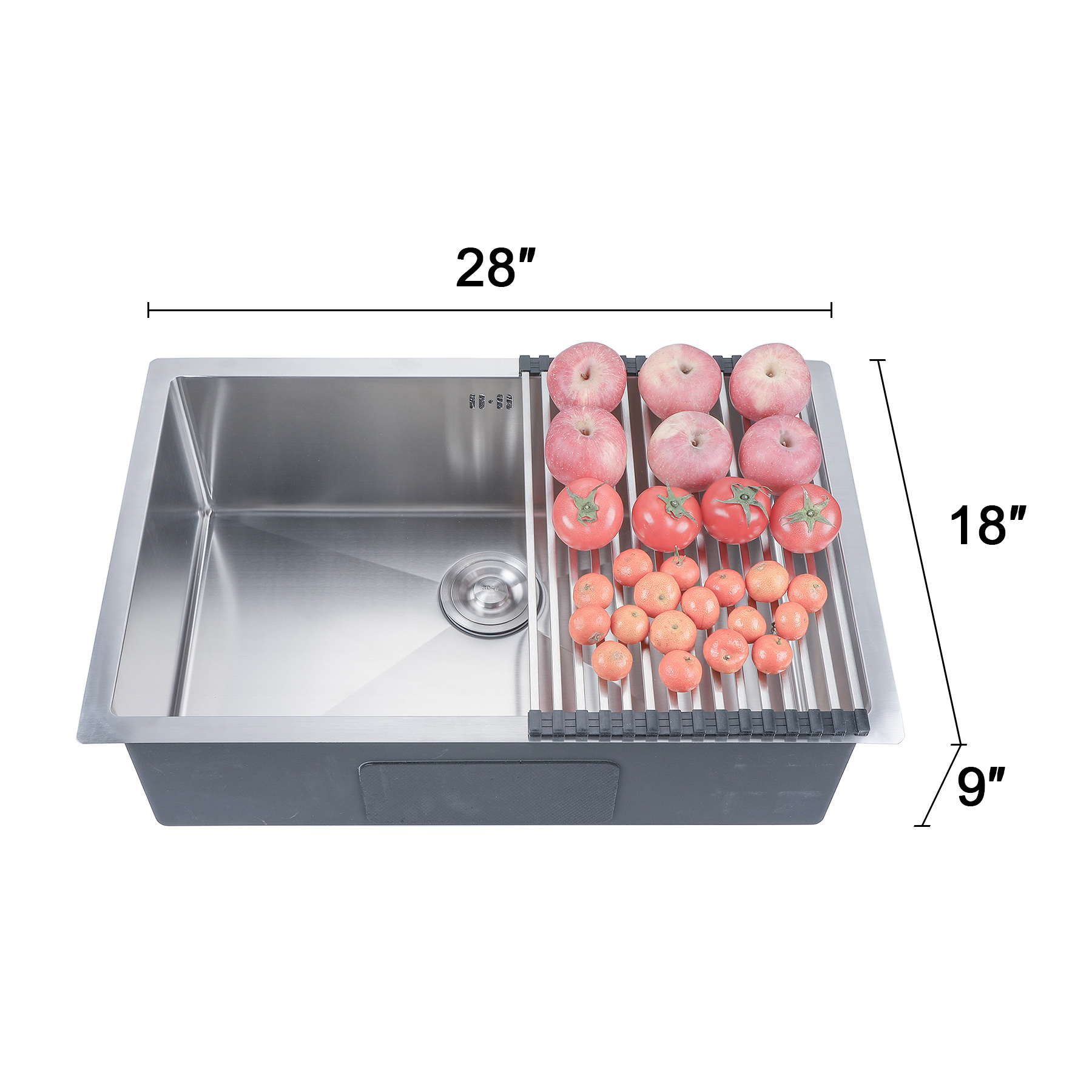 18 Gauge Kitchen Sink Undermount Single Bowl Stainless Steel - image 3 of 7