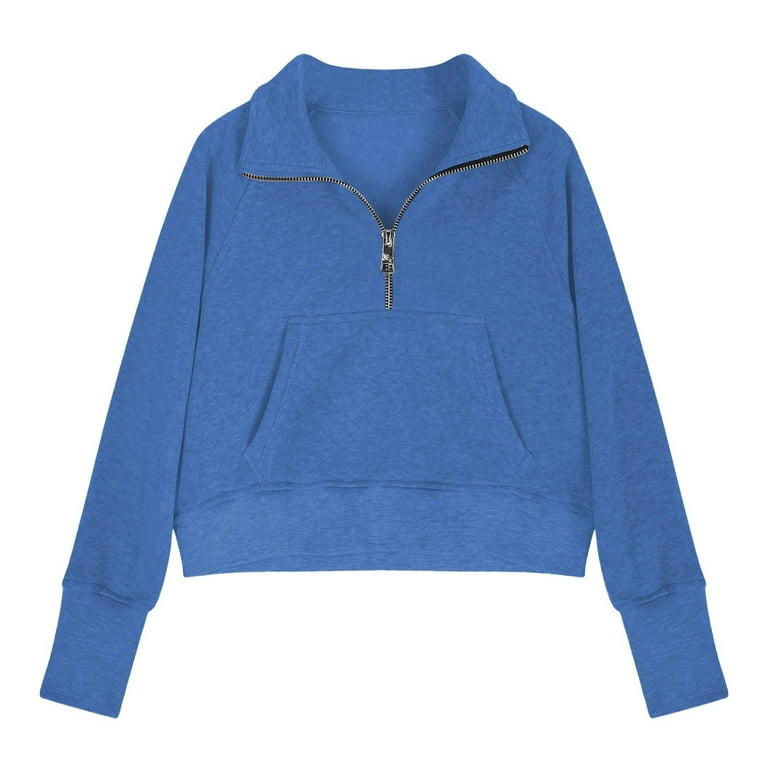 ZOYOEN Girls Half Zip Sweatshirt- Lapel Long Sleeve Casual