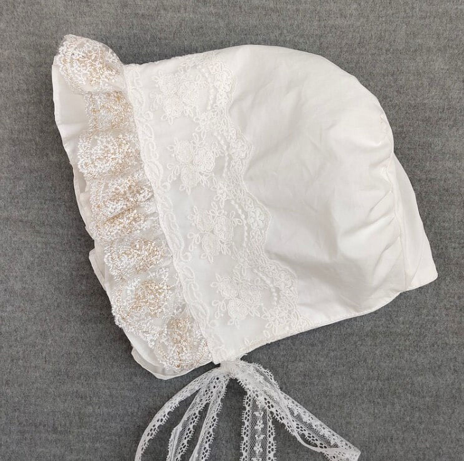 COCOpeaunt Medieval Vintage Maid Cosplay Pumpkin Cotton Cap Lace-up Adjustable Hat Women Girls Lolita Lace Bonnet Ruffled Hat Beanies Cap