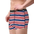thumbnail image 2 of Yiaed USA Colors Stripes Print Men's Soft Cotton Boxer Shorts Breathable Boxers Underwear Moisture-Wicking Underwear Stretch Boxer Briefs for Man-Small, 2 of 5