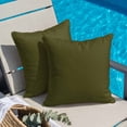 thumbnail image 4 of Olive Green Throw Pillow Cover Solid Color Cotton Linen Cushion Cover Throw Pillow Case with Invisible Zipper for Couch Sofa Bed Chair Car 24x24 Inch, 4 of 9