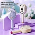 thumbnail image 2 of Lethargic 3-in-1 Electric Scalp Massager Brush with Water Mist Spray, Red Light Hair Care, Self-Cleaning Detangling Brush, Essential Oil Compatible Gift Set with Measuring Cup, 2 of 8