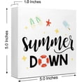 thumbnail image 3 of Zomyto 5"x5" Cute Summer Life Wood Block Signs,Summer Down Wooden Box Sign,Lake Life Farmhouse Sign Decor, 3 of 8