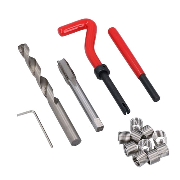 AB Tools M10 x 1.25mm Thread Repair kit/helicoil 9pc Set Damaged Thread AN019