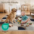 thumbnail image 4 of ODIKA 2'x3' Ultra-Soft Accent Mat, Navy Absract Geometric Featuring Lines Neutral Tones Abstract None Washable, Bare feet friendly, Easy Care Indoor rug for Bedside, Footrest, 4 of 7