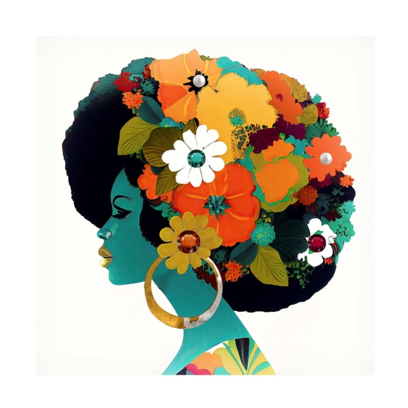 Canvas Wall Art - Sasha 'I Love The Flower Girl' Wall Art for Living Room, Bedroom, or Office Décor by Trademark Fine Art - 14 x 14 Inches