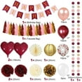 thumbnail image 2 of AOWEE Women Burgundy Party Decoration, Burgundy Rose Gold Balloon Arch with Confetti Balloon Heart Foil Balloon Paper Tassels for Wedding Baby Shower Bachelorette Lady 30th 40th Birthday, 2 of 10
