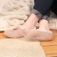 thumbnail image 3 of BambooMN Women's Fancy Yarn Slippers Non-Slip Cozy Lined - Peach - Medium - 1 Pair, 3 of 6