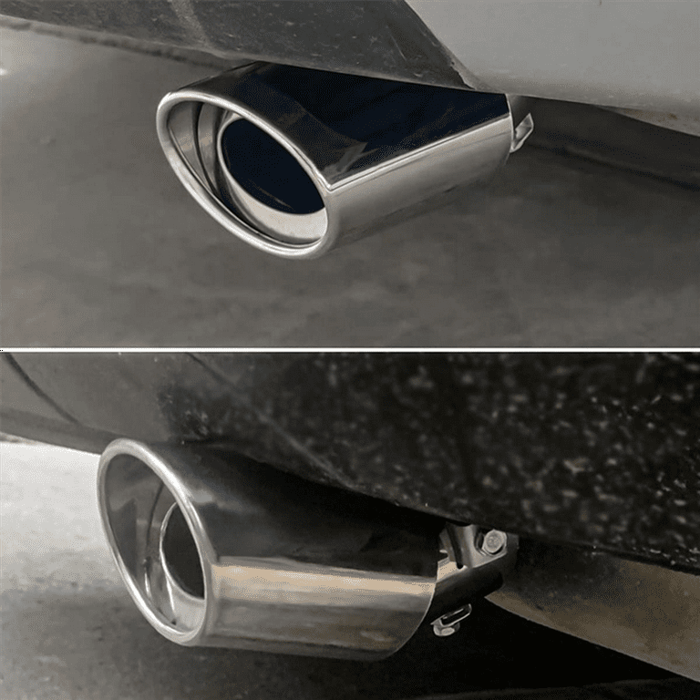 2X Stainless Steel Car Exhaust Tip,2.1In to 1.5In Universal
