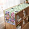 thumbnail image 6 of Table Runners 72 Inches Long Dress Scarves, Blue Purple Gnomes Farmhouse Kitchen Table Runner, Coffee Tablerunners, Spring Hydrangea Flower Leaf Green Plaid 14x72 Inch, 6 of 9