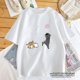 thumbnail image 3 of Haikyuu-Camiseta con estampado de gatos Nekoma para mujer, camisa divertida de manga corta con dibujos animados, Camiseta de cuello redondo para mujer, 3 of 4