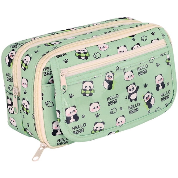 Panda Themed Large Capacity Pencil Case Dirt-Proof Nine-Layer Stationery Organizer