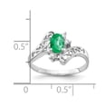 thumbnail image 2 of Primal Gold 14 Karat White Gold 6x4mm Oval Emerald and Diamond Ring, 2 of 3