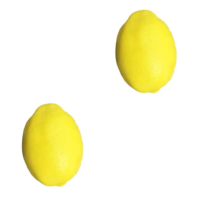 Naiovety Artificial Lemon Foam Party Fruit Fake Prop Educational Basket Performance Decoration Reusable Photography Home Kids Toy Amarillo 7.4 cm 2piezas
