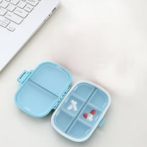 LSLJS Travel Pills Organizer, 8 Compartments Portable Daily Pills Case Solid Color Pills Dispenser Waterproof Double Sided Pills Supplement Box Medicine Vitamin Holder Container for Pocket Purse