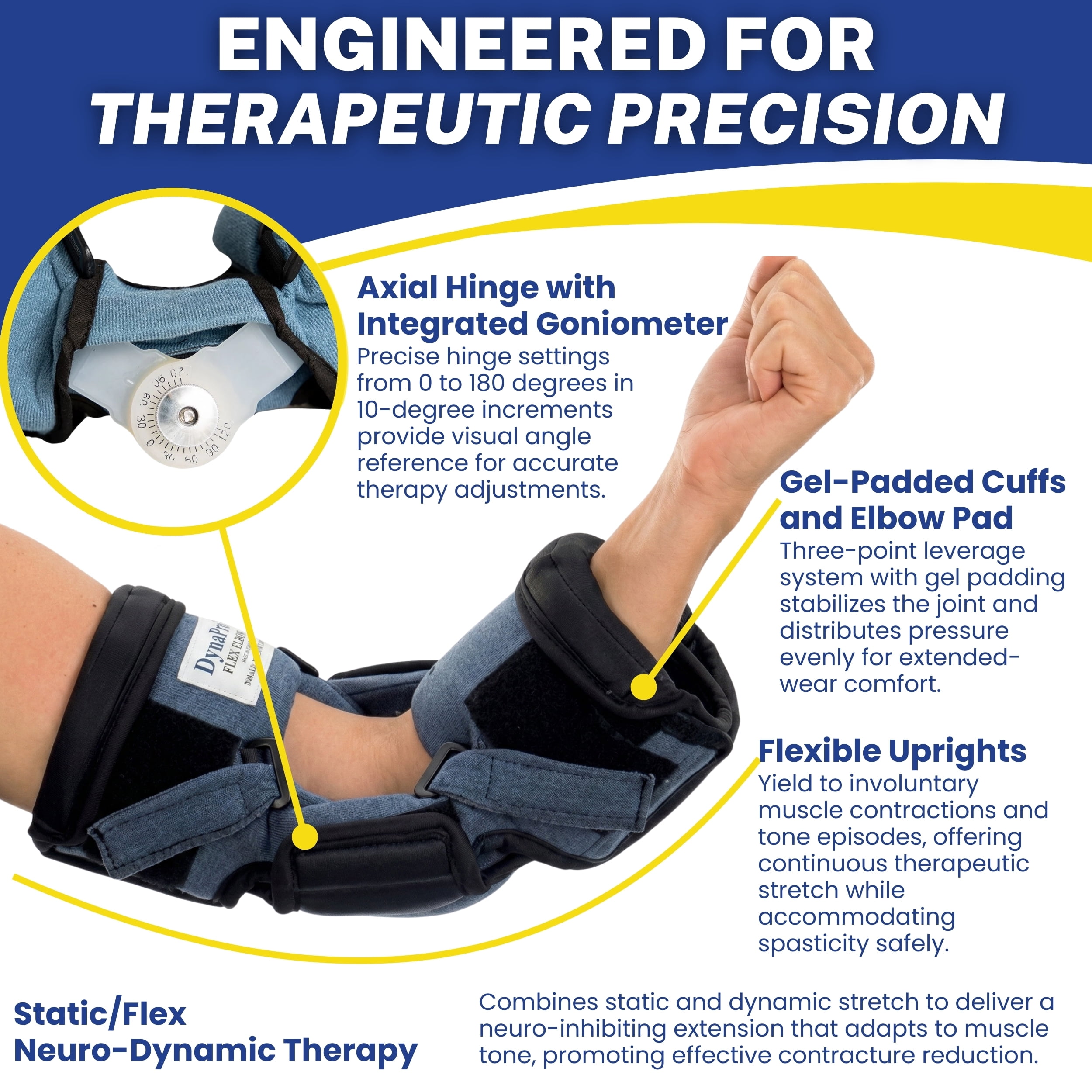 OCSI DynaPro Flex Elbow L3760 - Elbow Brace for Contracture Relief