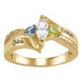 thumbnail image 2 of Personalized Women's Cubic Zirconia Beatrix Fashion Ring with Birthstones Available in Sterling Silver, 10k Gold-Plated Sterling Silver, 10k and 14k Yellow and White Gold, 2 of 4