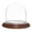 Walnut Veneer Base, variant on Plymor 3" x 3" Glass Display Dome Cloche (Walnut Veneer Base)
