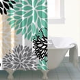 thumbnail image 4 of Boho Floral Shower Curtain 72x72 Inches - Tropical Leaves, Vintage Botanical Print, Waterproof Fabric for Chic Bathroom Decor, Modern Farmhouse & Bohemian Style, 4 of 5