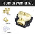thumbnail image 4 of LEIGESAUDIO 0/2/4 Gauge in 0/2/4 Gauge Out Copper Amp Power Distribution Block for Car Audio Splitter (2WAY), 4 of 4