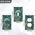 thumbnail image 7 of Yayeee Toggle Light Switch Wall Plate 1-Gang 4.5"x2.7" Home Decorative Outlet Cover, Green Forest Pattern, 7 of 7