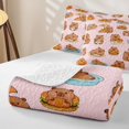 thumbnail image 4 of Erosebridal Funny Capybara Pattern Twin Quilt Set,Hawaii Summer Holiday Twin Coverlet Set For Kids Girls,2pcs, 4 of 7