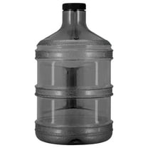 GEO 1 Gallon (128oz) BPA Free Reusable Leak-Proof Drinking Water Bottle w/48mm Screw Cap (Black)