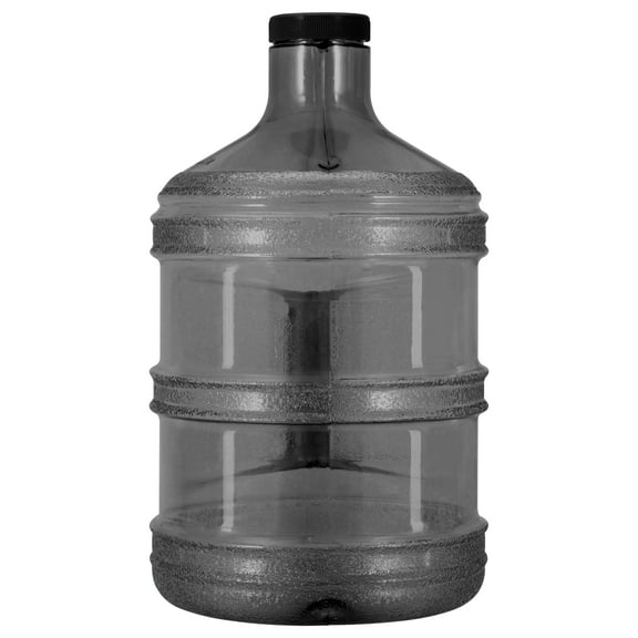 GEO 1 Gallon (128oz) BPA Free Reusable Leak-Proof Drinking Water Bottle w/48mm Screw Cap (Black)